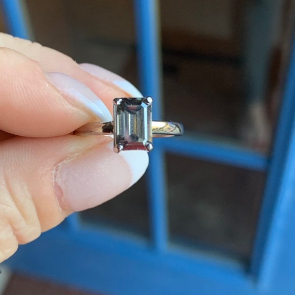 Sold in private listing 2.21 ct gray/brown emerald cut Moissanite - Picture 5 of 6